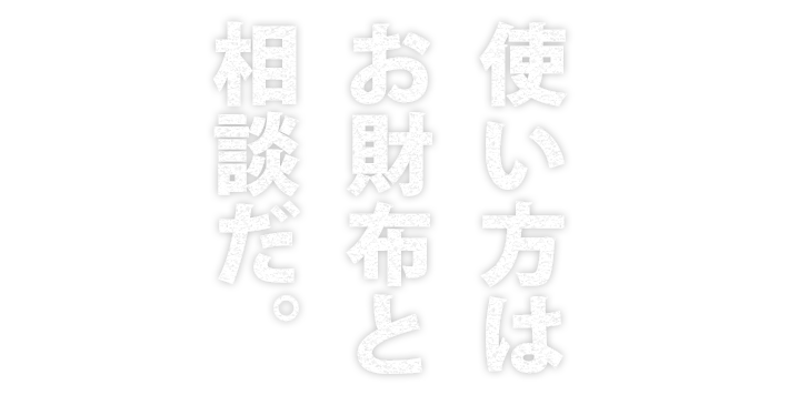 使い方はお財布と相談だ。